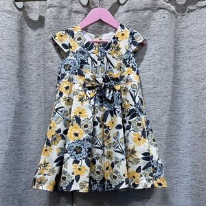 🚨2/$10🚨Catherine Malandrino Yellow & Navy Floral Party Dress for Girls